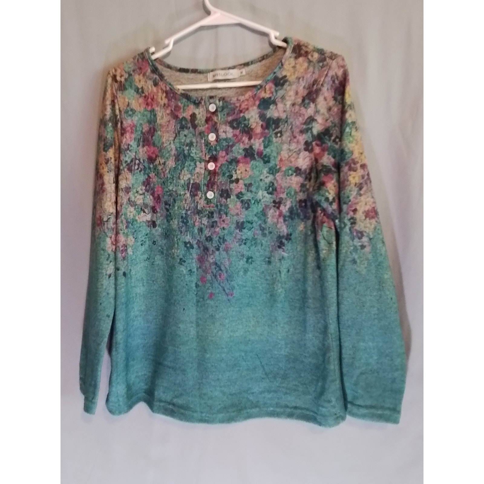 Miss Look Soft Long Sleeve Blue Top
